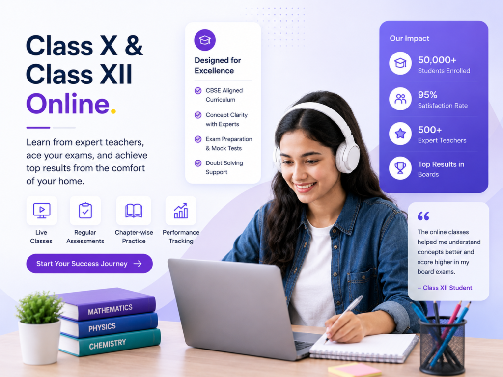 Online Exam Class X, Class XII